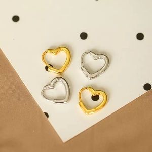 🌟 Sterling Silver 925 Heart Earrings Huggie Hoop